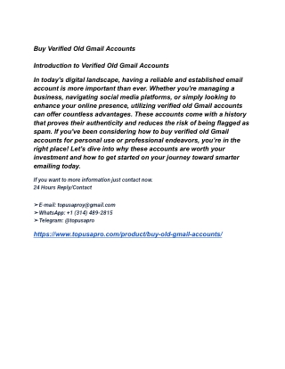 Buy Old Gmail Accounts: The Ultimate Guide to Aged Google ...