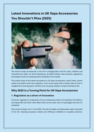Game-Changing UK Vape Accessories to Watch in 2025
