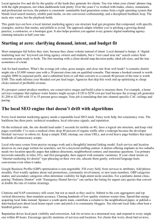 Local Internet Marketing Agency Playbook for Lead Generation