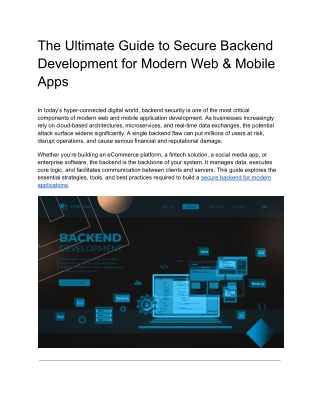 The Ultimate Guide to Secure Backend Development for Modern Web & Mobile Apps (1)