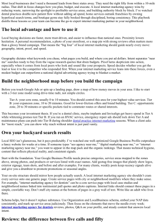 Local Internet Marketing Agency Playbook: Dominate Your Neighborhood