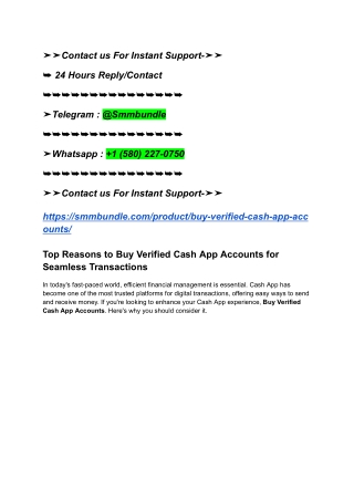 Buy Verified Cash App Accounts for Instant Payment Solutions