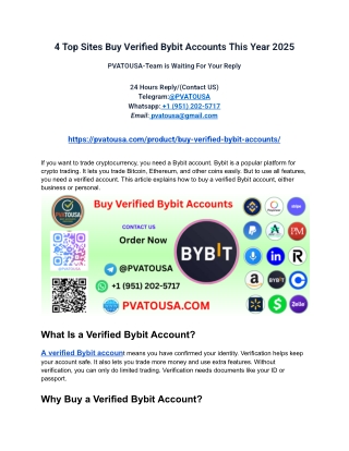4 Top Sites Buy Verified Bybit Accounts This Year 2025
