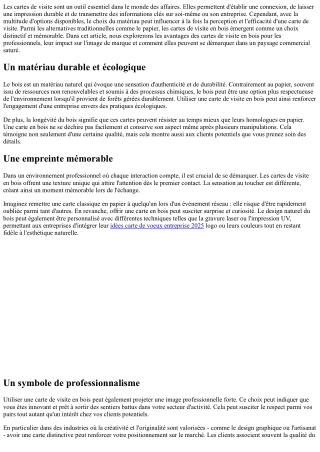 Les avantages des cartes de visite en bois pour les professionnels