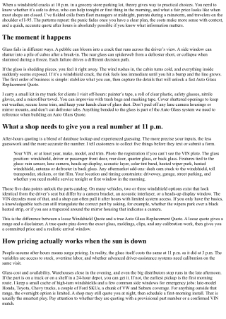 Emergency Auto Glass Replacement: Getting a Quote After Hours