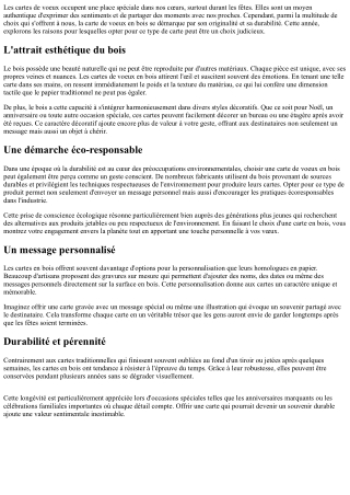 Pourquoi choisir une carte de voeux en bois cette année ?