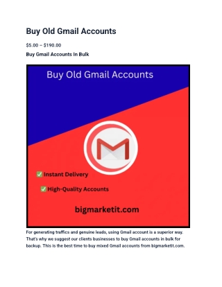 _✈️bigmarketit by Best Practices When You Buy Old Gmail Accounts