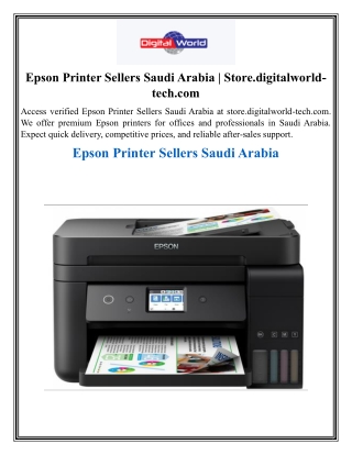 Epson Printer Sellers Saudi Arabia  Store.digitalworld-tech.com