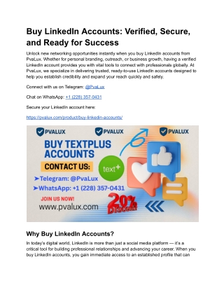 Buy LinkedIn Accounts_ Verified, Secure, and Ready for Success