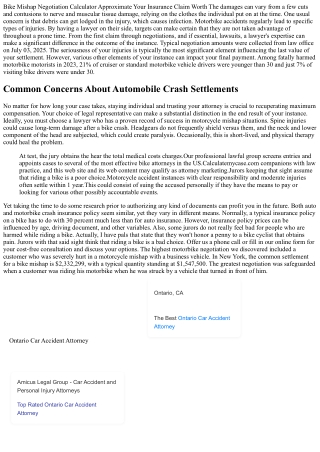 How Much Are Most Motorcycle Accident Negotiations?