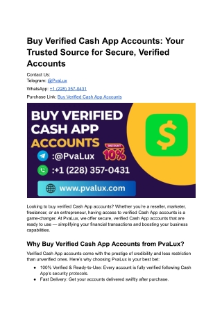 Buy Verified Cash App Accounts_ Your Trusted Source for Secure, Verified Accounts (1)