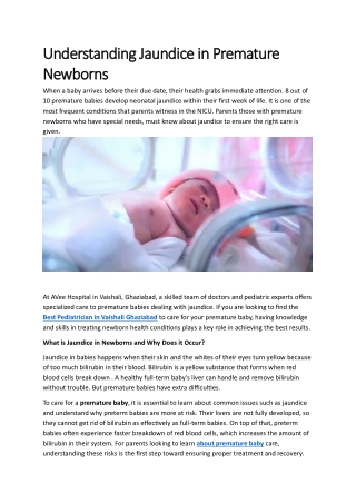 Understanding Jaundice in Premature Newborns