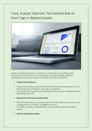 Track, Analyze, Optimize The Essential Role of Event Tags in Website Growth