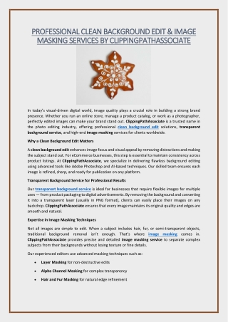 PROFESSIONAL CLEAN BACKGROUND EDIT & IMAGE MASKING SERVICES BY CLIPPINGPATHASSOC