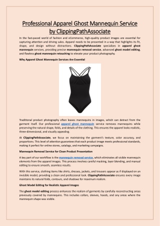 Professional Apparel Ghost Mannequin Service by ClippingPathAssociate