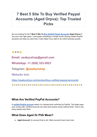 What Does a “Buy Verified PayPal Account” Actually Mean