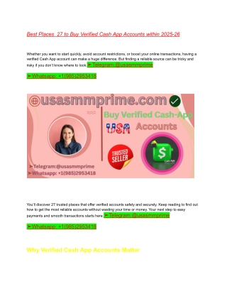 Best Places  27 to Buy Verified Cash App Accounts within 2025-26