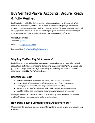 Buy Verified PayPal Accounts_ Secure, Ready & Fully Verified