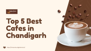 Top 5 Best Cafes in Chandigarh – Explore the City’s Café Culture