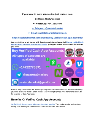 46.21 Site To Buy Verified Cash App Accounts (Best)