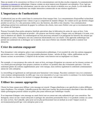 Dynamiser son entreprise avec une communication authentique!