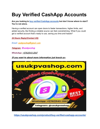Buy Verified CashApp Accounts (33)