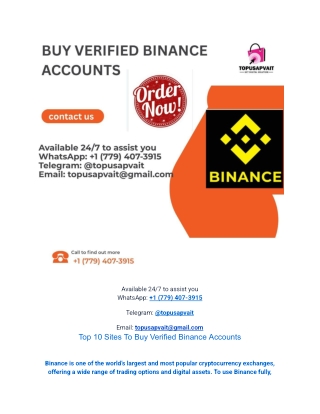 How To  Verified Binance Accounts from Trusted