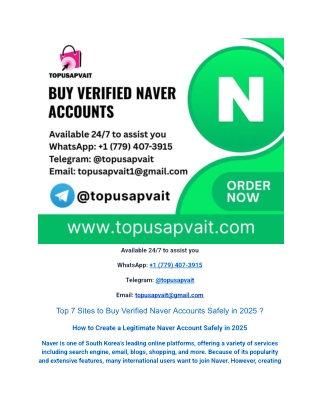 verified naver accounts