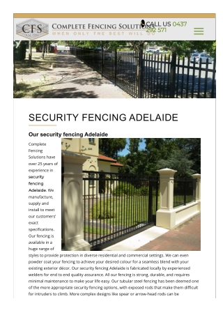 Security Fencing Adelaide