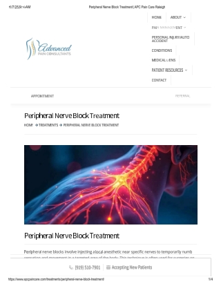 Peripheral Nerve Blocks – Advanced Pain Relief at APC Pain Care