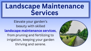 Landscape Maintenance Services