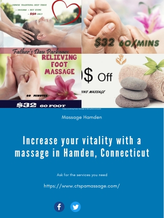 Increase your vitality with a massage in Hamden Connecticut