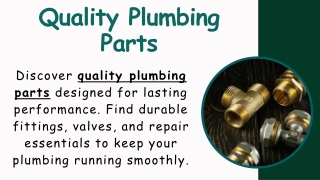 Quality Plumbing Parts