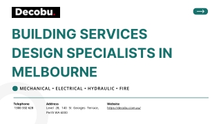Building Services Design Specialists in Melbourne