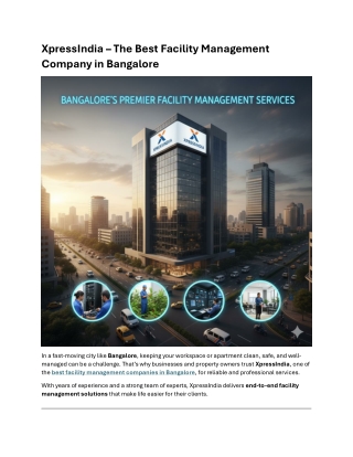 Xpress India | Best Facility Management Company in Bangalore – Complete Business