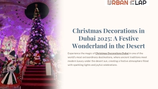 Makeover Your House with Enchanted Christmas Decorations Dubai Style