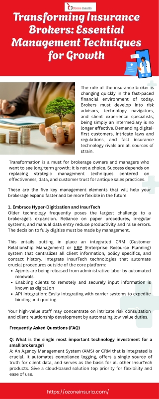 Transforming Insurance Brokers Essential Management Techniques for Growth
