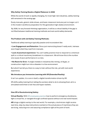 Why Safety Training Needs a Digital Makeover in 2026