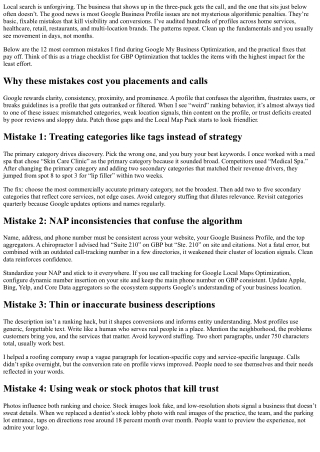 Quick Wins for GMB Optimization: Fix These 12 Profile Mistakes