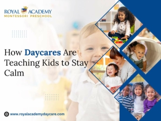 How Daycares Are Teaching Kids to Stay Calm