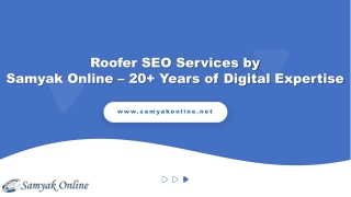 Roofer SEO Services by Samyak Online – 20  Years of Digital Expertise