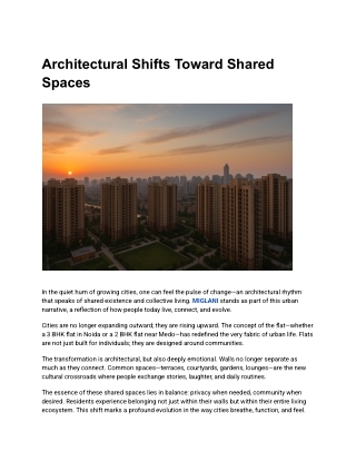Architectural Shifts Toward Shared Spaces