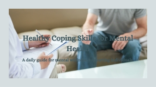 Healthy Coping Skills for Mental Health