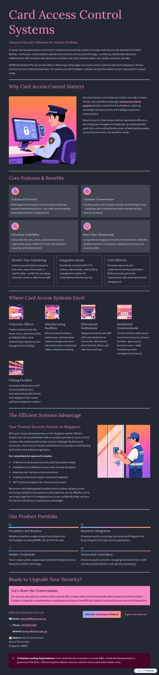 Smart Card Access Control Systems for Modern Security in Singapore