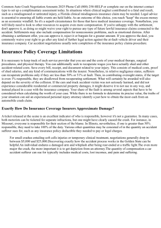 Injury Negotiation Amounts Guide 2025 With Actual Examples