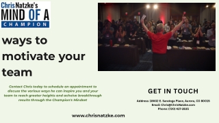 ways to motivate your team