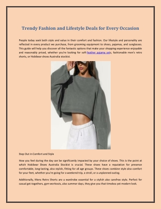 Trendy Fashion and Lifestyle Deals for Every Occasion