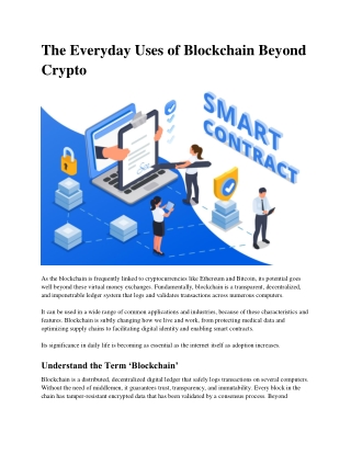 The Everyday Uses of Blockchain Beyond Crypto