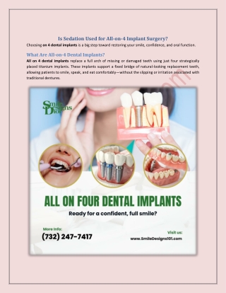 Is Sedation Used for All-on-4 Implant Surgery