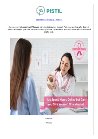 Escapelle Pill Malaysia